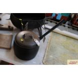A Pugh & Co. cast iron saucepan and lid