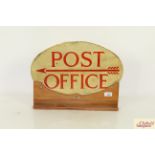 An enamel Post Office box sign