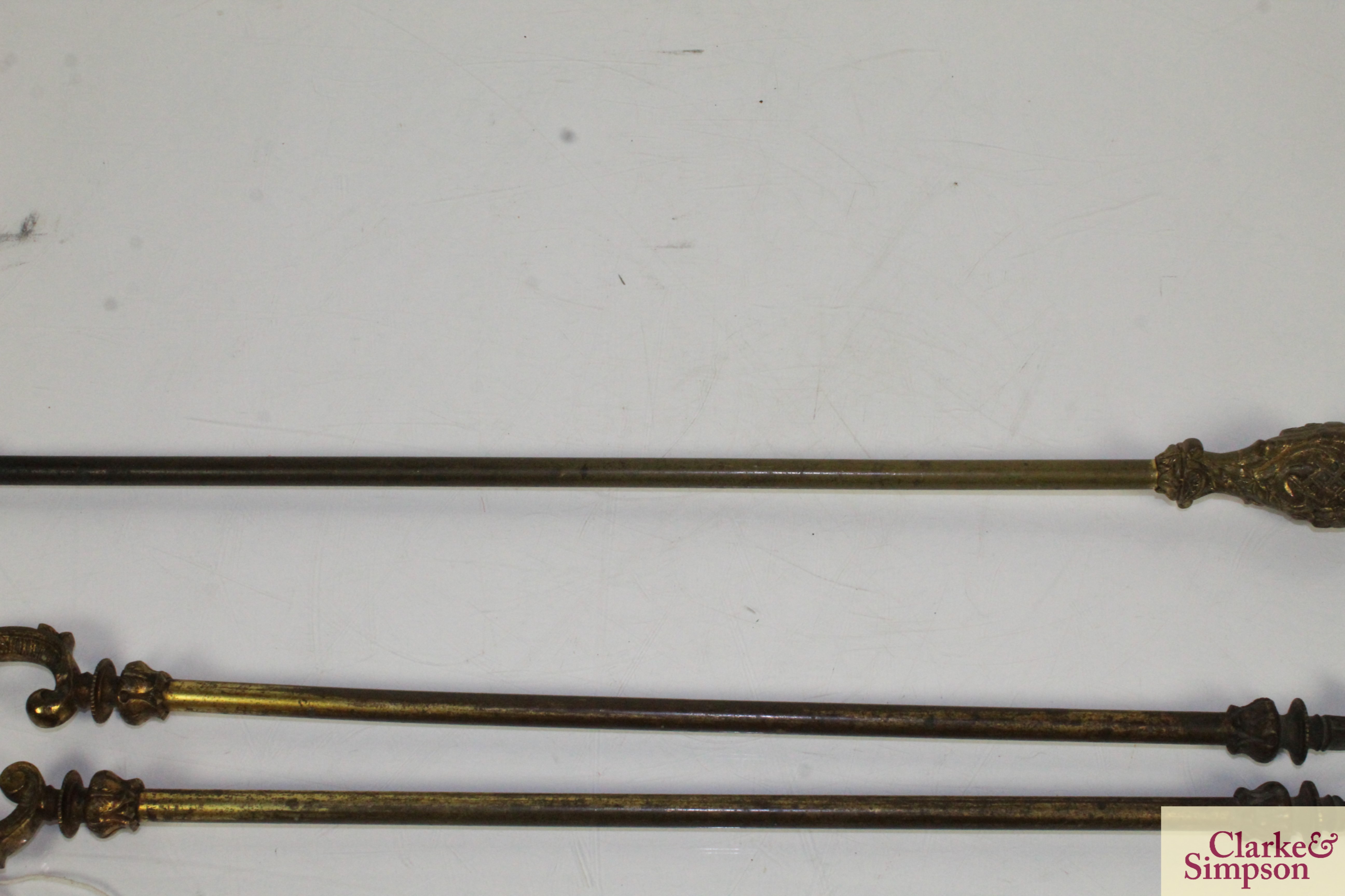 Two brass and steel fire implements - Image 13 of 14