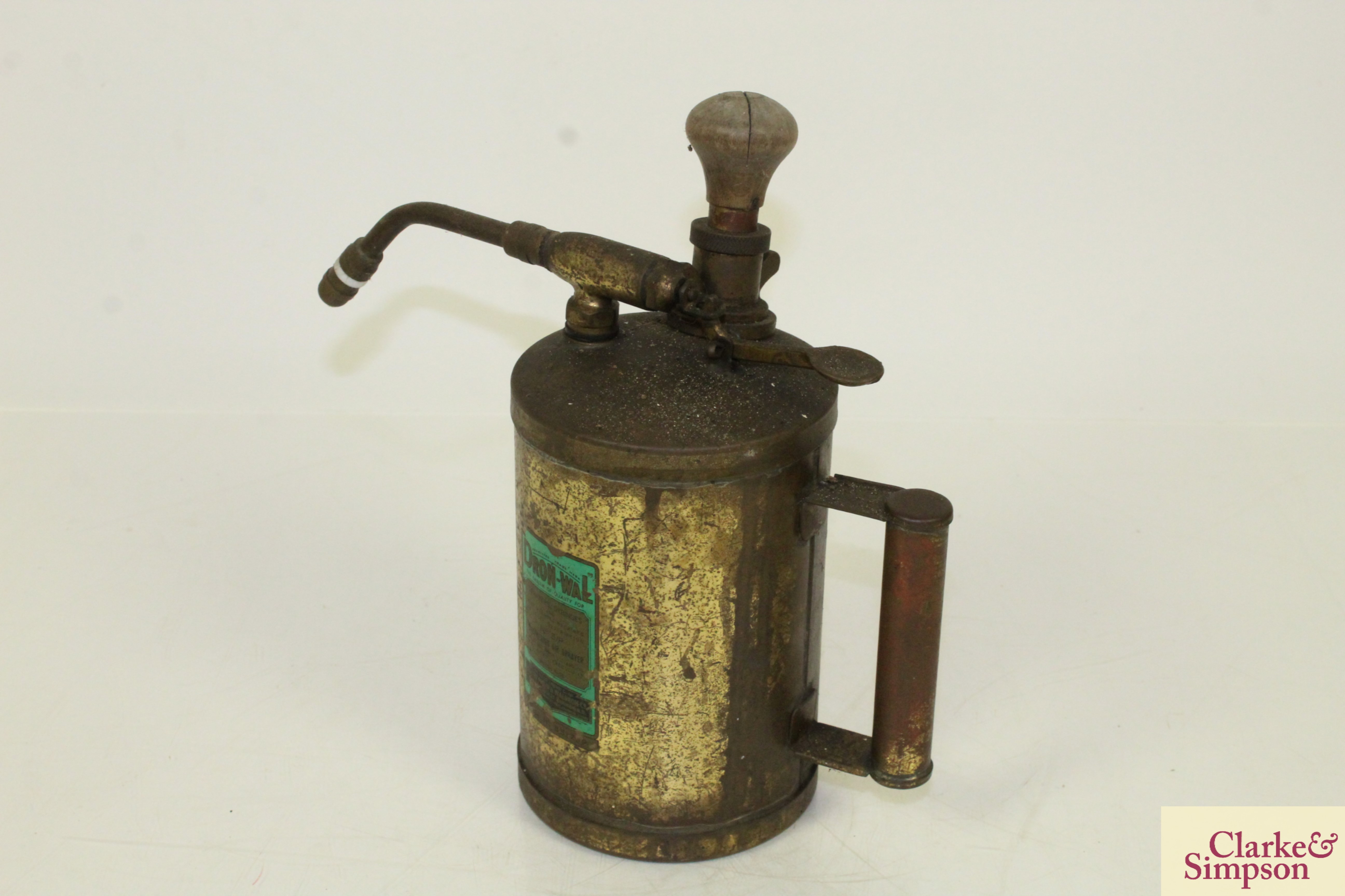 Three vintage brass blow lamps, and three brass sp - Image 12 of 15