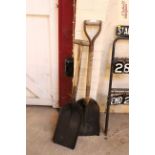 Two vintage steam engine shovels