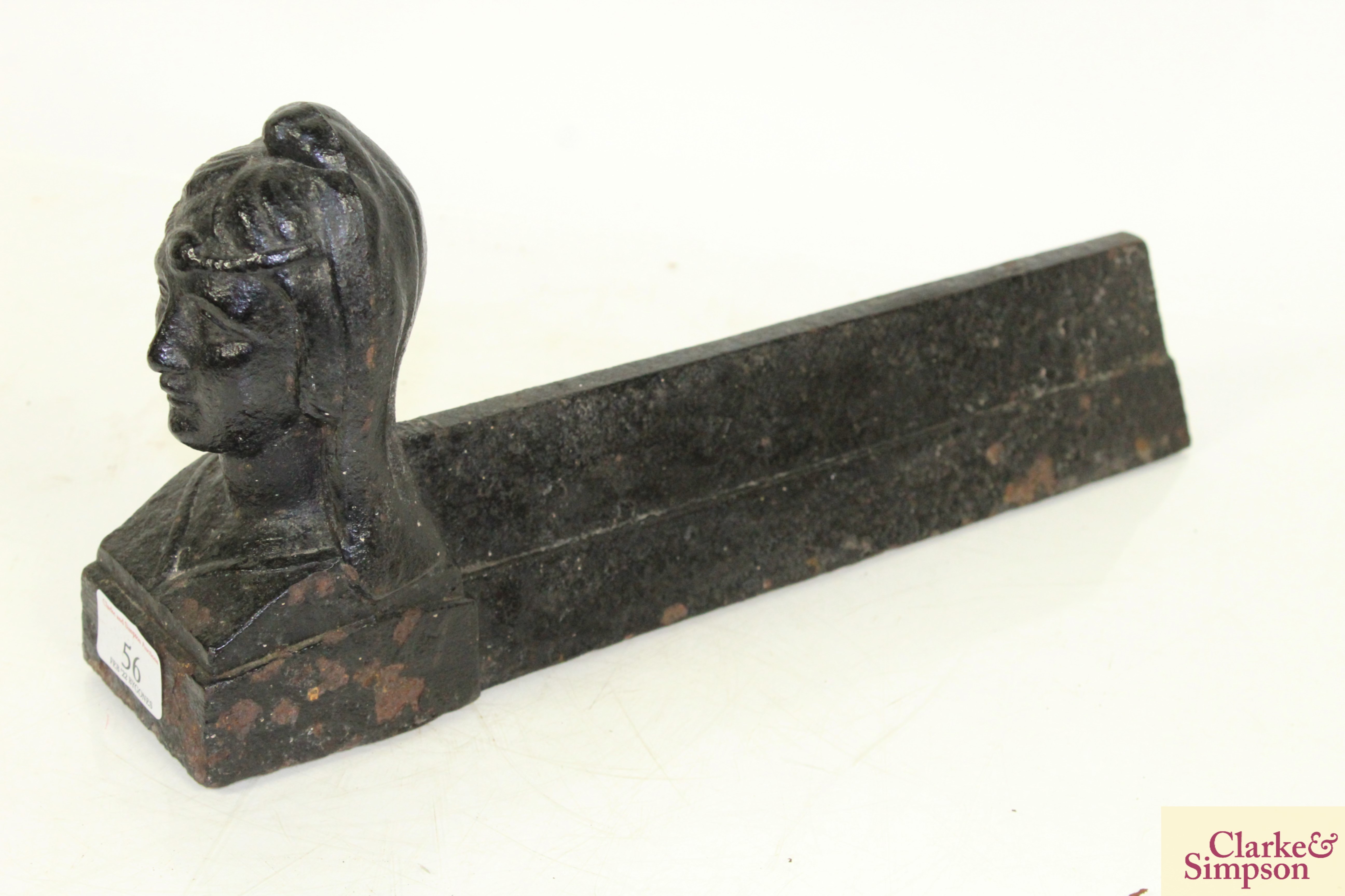 A pair of cast iron figural fire dogs - Image 8 of 13