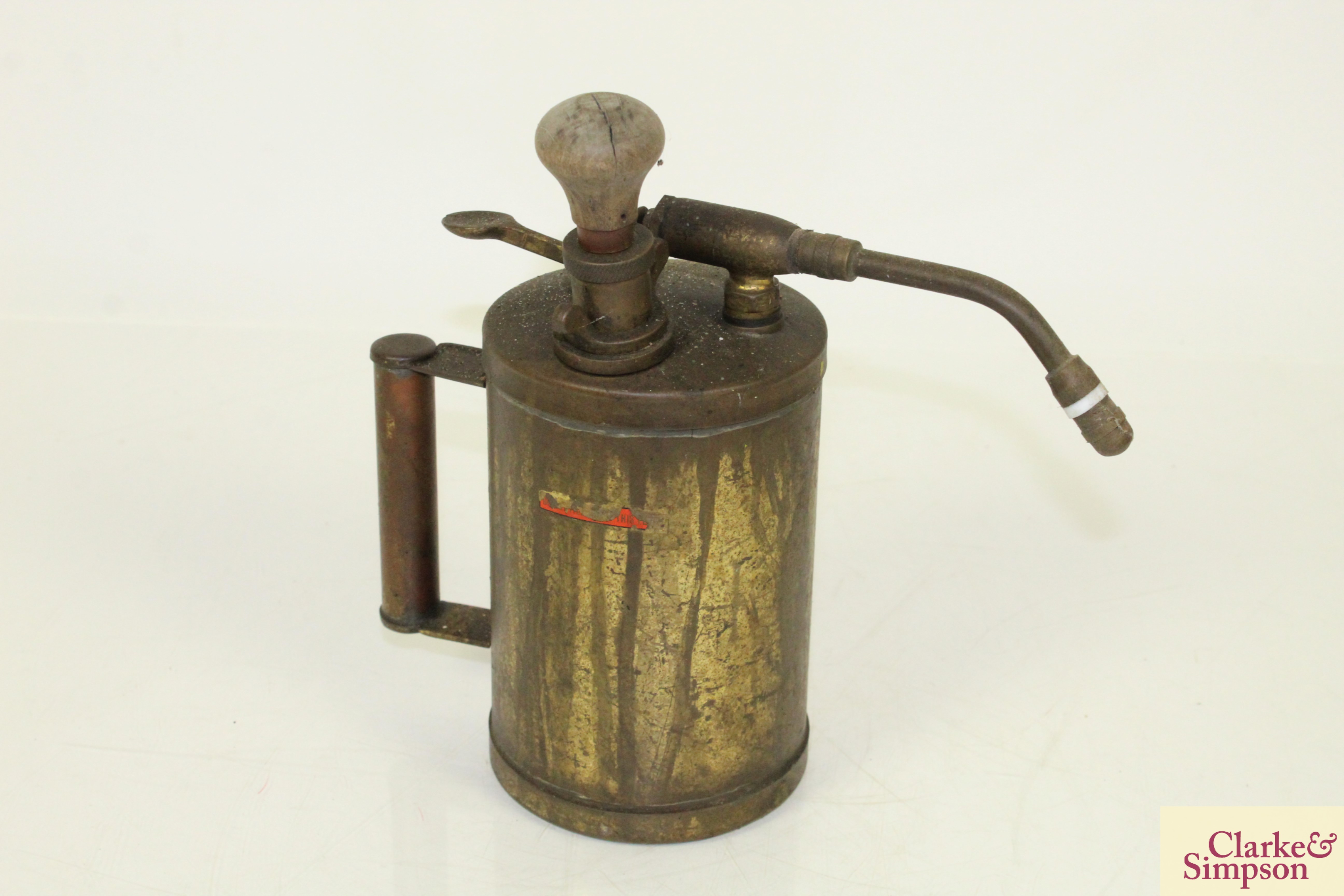 Three vintage brass blow lamps, and three brass sp - Image 11 of 15