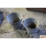 Two galvanised pails