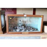 A model of the battleship "HMS Royal Sovereign" in original glass display case