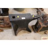 A portable cast iron anvil