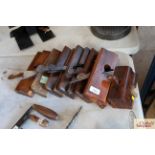 A collection of seven various moulding planes