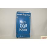 A metal "Eastern Daily Press" advertising sign approx. 19" x 36"