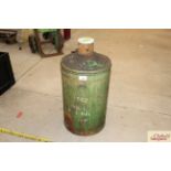 A Castrol 5 gallon oil drum