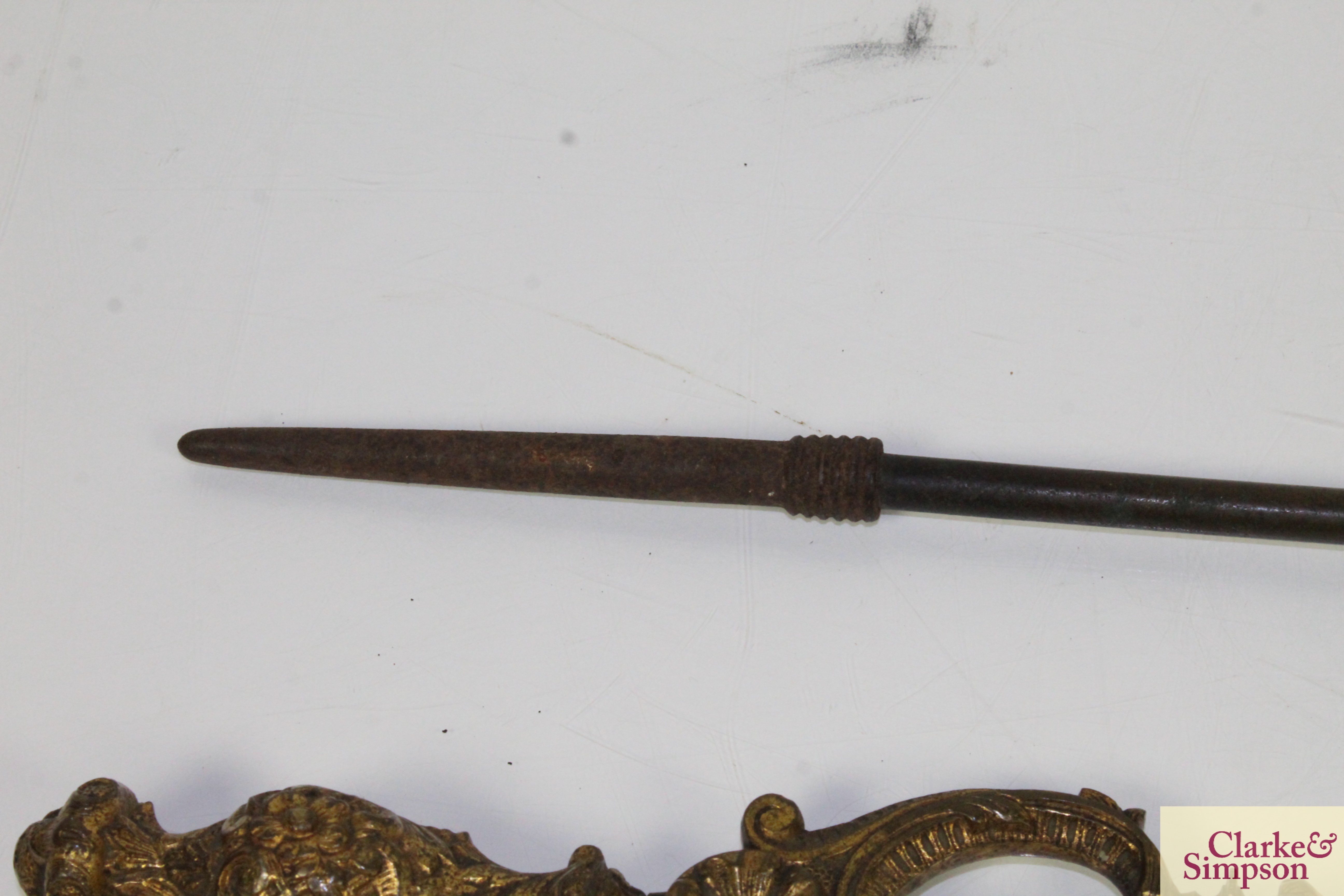 Two brass and steel fire implements - Image 14 of 14