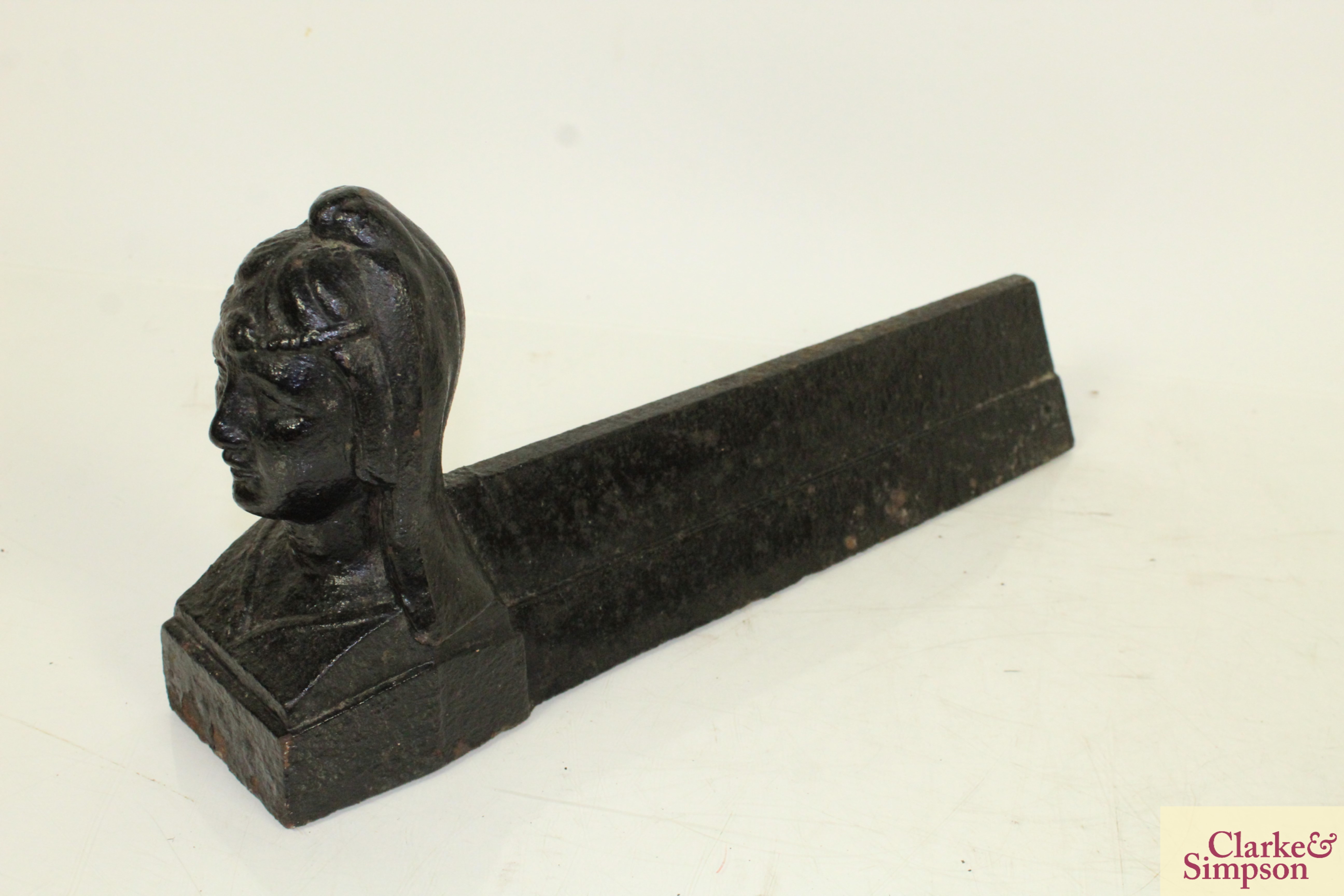 A pair of cast iron figural fire dogs - Image 2 of 13