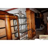 A steel and gilt decorated Spanish bakers rack