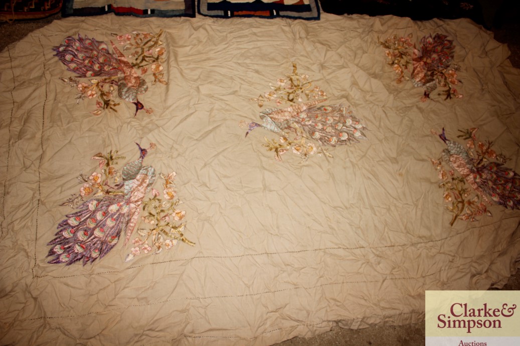 A collection of various table covers; decorative t - Image 2 of 6