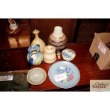 A quantity of Studio Pottery and a Poole pottery p