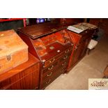 An Edwardian mahogany and inlaid bureau ASF