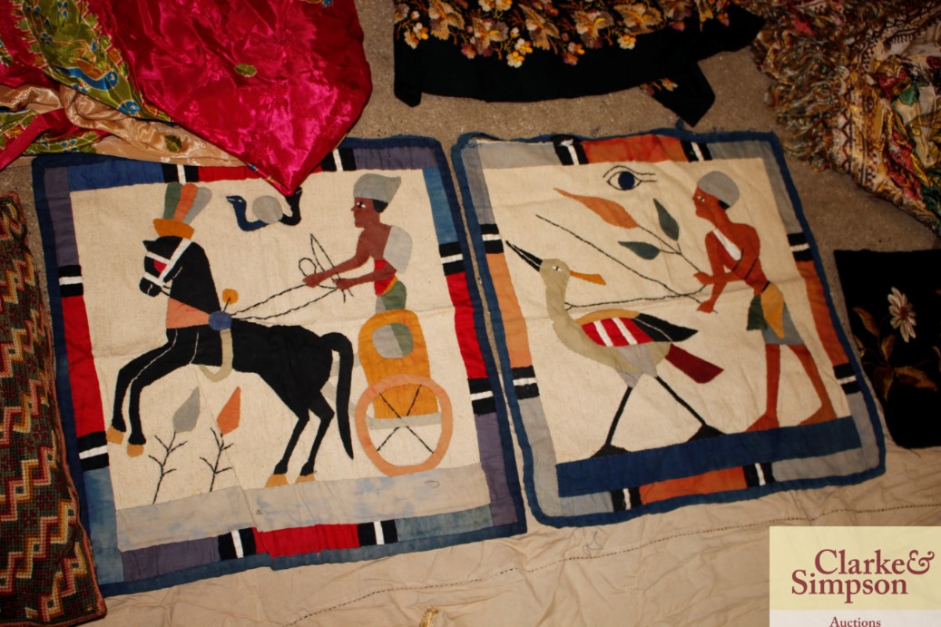 A collection of various table covers; decorative t - Image 4 of 6