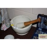 A pestle and mortar