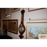 A Victorian mahogany banjo barometer