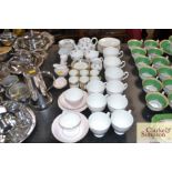 A quantity of various tea and coffee ware to inclu