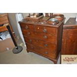 A 19th Century mahogany chest fitted two short ove