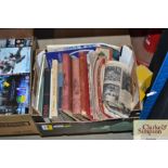 A box of military books and magazines