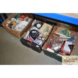 Three boxes of assorted sundries to include variou