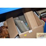 A box of various sundry items to include door furn