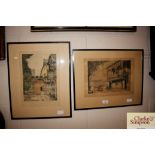 Two 19th Century hand coloured prints depicting co