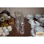 A part suite of Stuart crystal tableware