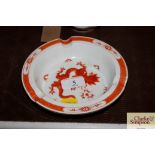 A Meissen dragon pattern cigar ash tray