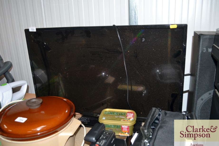A Panasonic Viera flat screen television with remot
