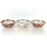 Three 18th Century Chinese bowls, AF