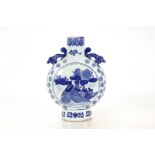 A large blue and white Chinese moon flask decorated in the traditional manner, 35cm high