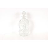 A collection of 18th and 19th Century glassware, to include a Dutch hourglass shaped decanter and