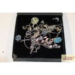 A box of miscellaneous costume necklaces etc.