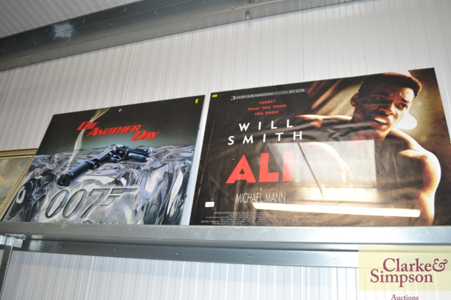 Two film posters, James Bond "Die Another Day" and