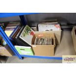 Two boxes of various LP's and one box of 45rpm rec