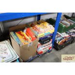 A large quantity of board games