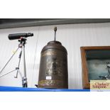 A Japan tea canister converted to a table lamp