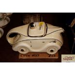 A Saddlers 1930's Art Deco racing car teapot