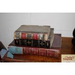An antique family Bible and two other antiquarian