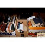 Three boxes of miscellaneous books