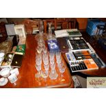 A quantity of various table glassware including a