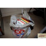 A bag of miscellaneous books