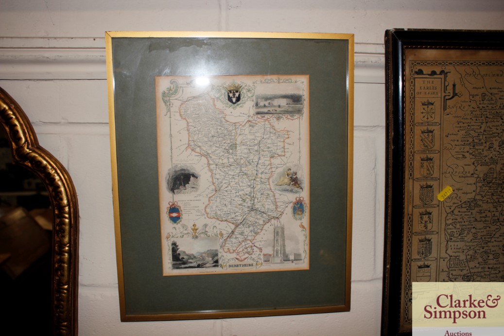 An antique map of Essex divided into hundreds afte - Image 2 of 2