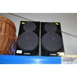 A pair of Yamaha speakers