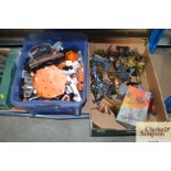 Two boxes of children's toys
