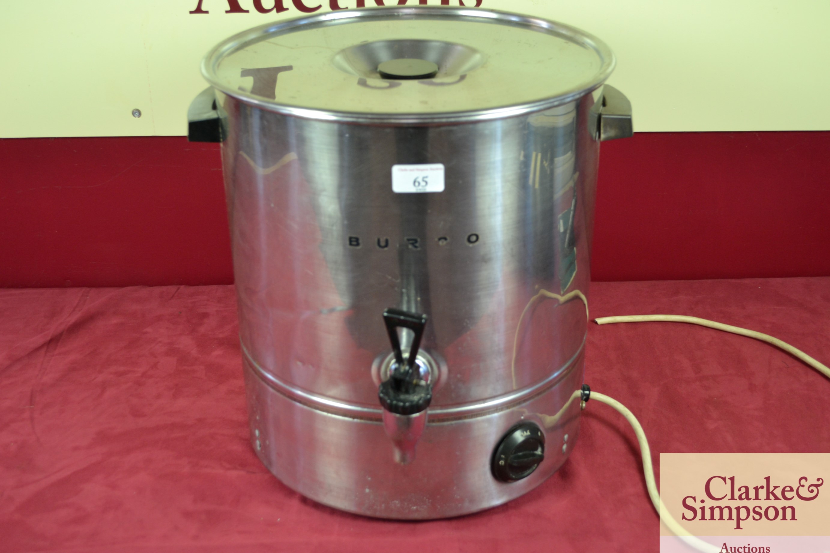 Sheila's Small Hot Water Urn with certificate of authenticity Autographed by Mackenzie Crook
