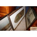 Three various hunting prints