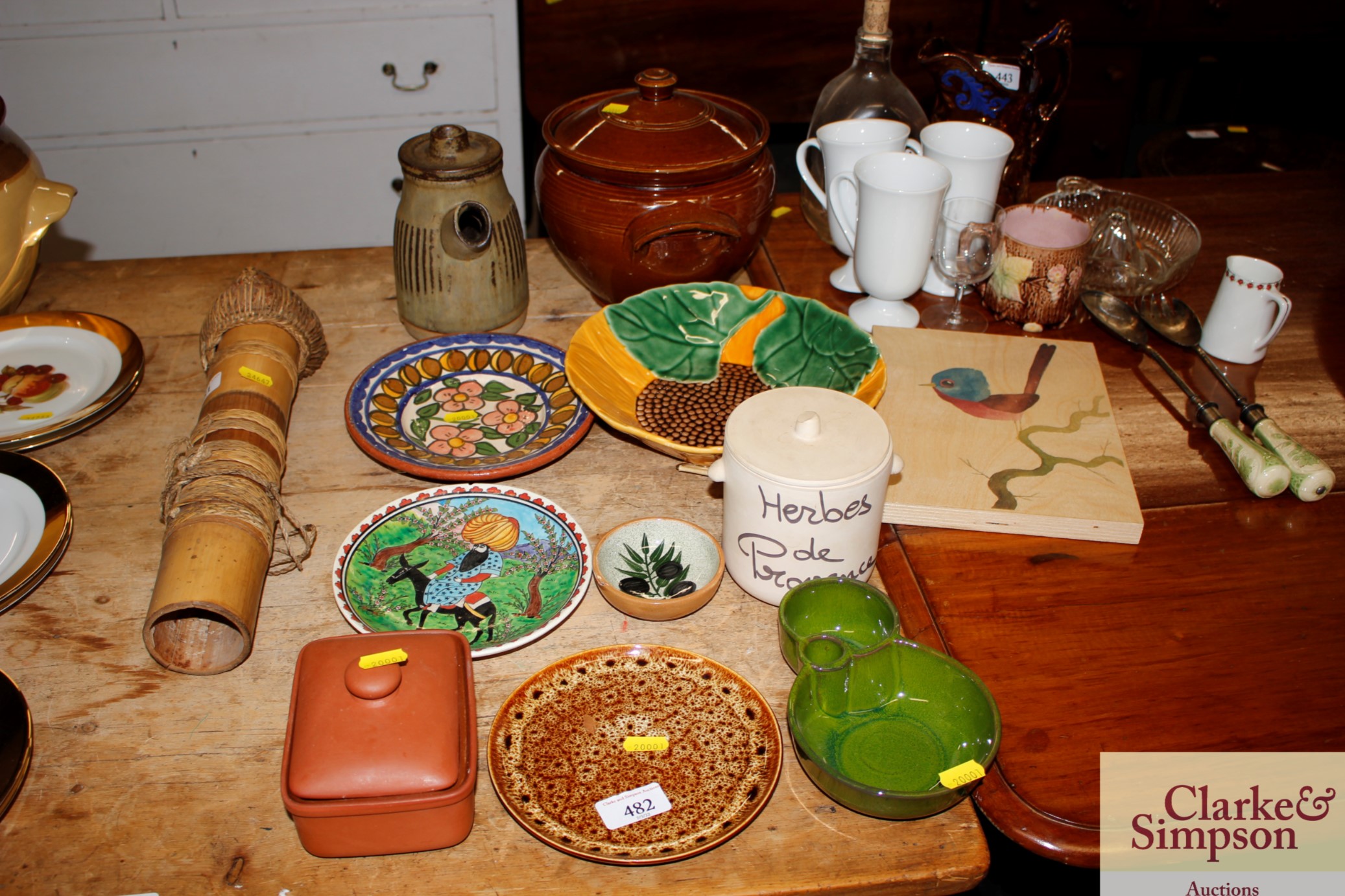 A quantity of various decorative pottery